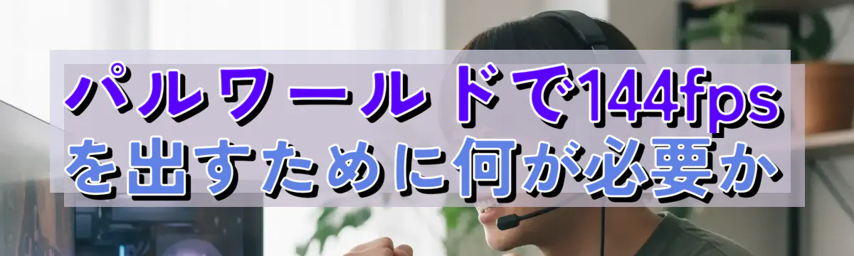 パルワールドで144fpsを出すために何が必要か