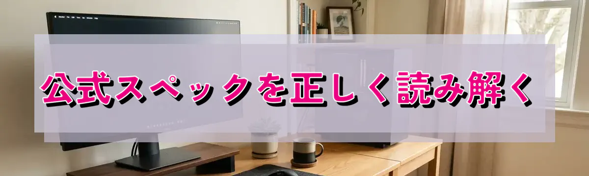 公式スペックを正しく読み解く