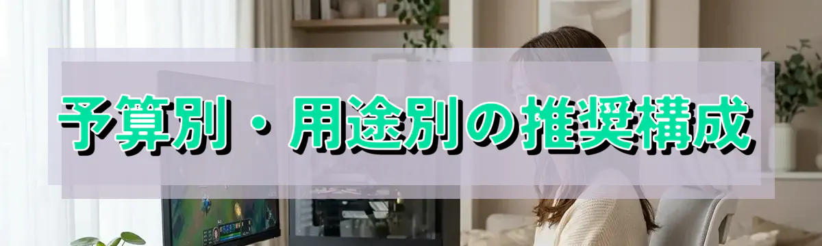 予算別・用途別の推奨構成