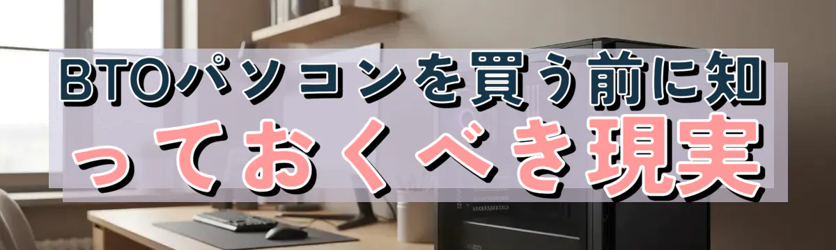BTOパソコンを買う前に知っておくべき現実