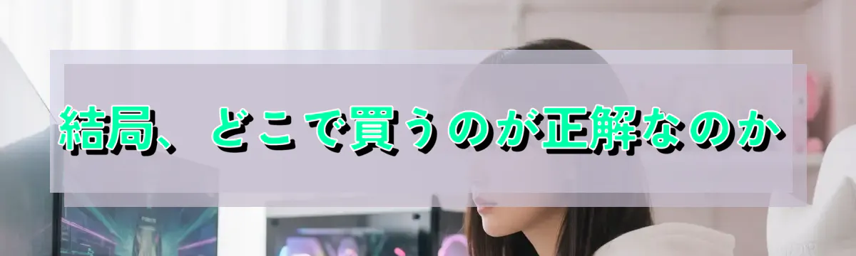 結局、どこで買うのが正解なのか