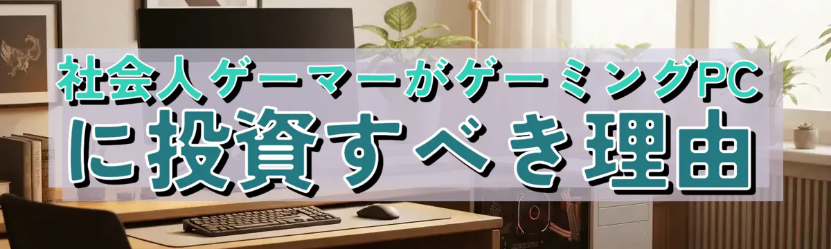 社会人ゲーマーがゲーミングPCに投資すべき理由